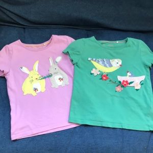 Mini Boden appliqué tees size 5-6Y
